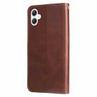 For Samsung Galaxy A06 4G Fashion Calf Texture Zipper Leather Phone Case(Brown) - 3