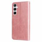 For Samsung Galaxy A36 5G / A56 5G Fashion Calf Texture Zipper Leather Phone Case(Rose Gold) - 3