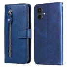 For Samsung Galaxy A25 5G Japan Version / A25e Fashion Calf Texture Zipper Leather Phone Case(Blue) - 1
