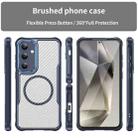 For Samsung Galaxy S24 FE 5G Carbon Fiber Texture MagSafe Translucent Phone Case(Blue) - 3