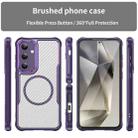 For Samsung Galaxy S24 FE 5G Carbon Fiber Texture MagSafe Translucent Phone Case(Purple) - 3