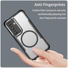For Samsung Galaxy S25 5G Carbon Fiber Texture MagSafe Translucent Phone Case(Black) - 3