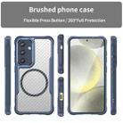 For Samsung Galaxy S25 5G Carbon Fiber Texture MagSafe Translucent Phone Case(Blue) - 2