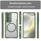 For Samsung Galaxy S25 5G Carbon Fiber Texture MagSafe Translucent Phone Case(Green) - 2