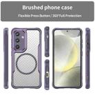 For Samsung Galaxy S25 5G Carbon Fiber Texture MagSafe Translucent Phone Case(Purple) - 2