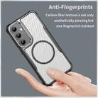 For Samsung Galaxy S25+ 5G Carbon Fiber Texture MagSafe Translucent Phone Case(Black) - 3