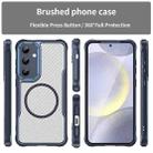 For Samsung Galaxy S25+ 5G Carbon Fiber Texture MagSafe Translucent Phone Case(Blue) - 2