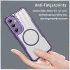 For Samsung Galaxy S25+ 5G Carbon Fiber Texture MagSafe Translucent Phone Case(Purple) - 3