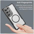 For Samsung Galaxy S25 Ultra 5G Carbon Fiber Texture MagSafe Translucent Phone Case(Black) - 3