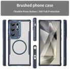 For Samsung Galaxy S25 Ultra 5G Carbon Fiber Texture MagSafe Translucent Phone Case(Blue) - 2