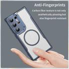 For Samsung Galaxy S25 Ultra 5G Carbon Fiber Texture MagSafe Translucent Phone Case(Blue) - 3