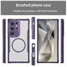 For Samsung Galaxy S25 Ultra 5G Carbon Fiber Texture MagSafe Translucent Phone Case(Purple) - 2