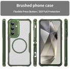 For Samsung Galaxy S24 5G Carbon Fiber Texture MagSafe Translucent Phone Case(Green) - 3
