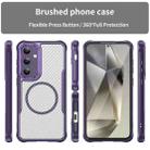 For Samsung Galaxy S24 5G Carbon Fiber Texture MagSafe Translucent Phone Case(Purple) - 3