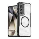 For Samsung Galaxy S24+ 5G Carbon Fiber Texture MagSafe Translucent Phone Case(Black) - 2