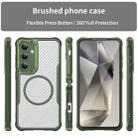 For Samsung Galaxy S24+ 5G Carbon Fiber Texture MagSafe Translucent Phone Case(Green) - 3