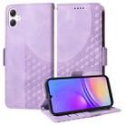 For Samsung Galaxy A06 4G Embossed Rhombus Starry Leather Phone Case(Purple) - 1