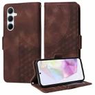 For Samsung Galaxy A36 5G / A56 5G Embossed Rhombus Starry Leather Phone Case(Brown) - 1