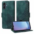 For Samsung Galaxy A25 5G Japan Version / A25e Embossed Rhombus Starry Leather Phone Case(Green) - 1