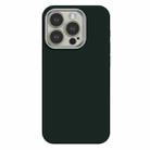 For iPhone 15 Pro Max Skin Feel Fine Leather Texture Metal Lens Frame MagSafe Phone Case(Green) - 1