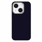 For iPhone 14 Skin Feel Fine Leather Texture Metal Lens Frame MagSafe Phone Case(Violet) - 1