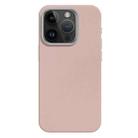 For iPhone 14 Pro Skin Feel Fine Leather Texture Metal Lens Frame MagSafe Phone Case(Pink) - 1