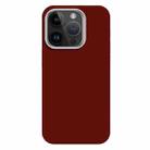 For iPhone 14 Pro Skin Feel Fine Leather Texture Metal Lens Frame MagSafe Phone Case(Red) - 1