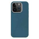 For iPhone 14 Pro Max Skin Feel Fine Leather Texture Metal Lens Frame MagSafe Phone Case(Sky Blue) - 1