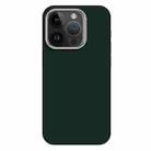 For iPhone 13 Pro Max Skin Feel Fine Leather Texture Metal Lens Frame MagSafe Phone Case(Green) - 1