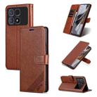 For Redmi K70 Ultra AZNS Sheepskin Texture Flip Leather Phone Case(Brown) - 1