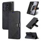 For Redmi K70 Ultra AZNS Sheepskin Texture Flip Leather Phone Case(Black) - 1