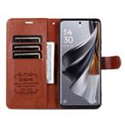 For Redmi Note 14 Pro 5G AZNS Sheepskin Texture Flip Leather Phone Case(Brown) - 3