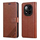 For Redmi Note 14 Pro+ 5G AZNS Sheepskin Texture Flip Leather Phone Case(Brown) - 2