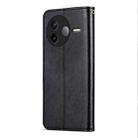 For Redmi K80 AZNS Sheepskin Texture Flip Leather Phone Case(Black) - 3