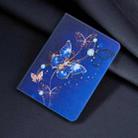 For Samsung Galaxy Tab A9 Colored Drawing Leather Tablet Case(Purple Butterfly) - 2