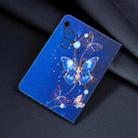 For Samsung Galaxy Tab A9 Colored Drawing Leather Tablet Case(Purple Butterfly) - 3