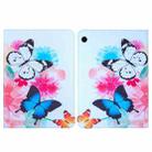 For Samsung Galaxy Tab A9 Colored Drawing Leather Tablet Case(Two Butterflies) - 1