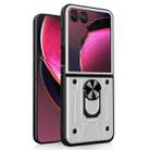 For Motorola Razr 50 Ultra Magnetic Holder TPU+PC Phone Case(White) - 1