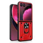 For Motorola Razr 50 Magnetic Holder TPU+PC Phone Case(Red) - 1