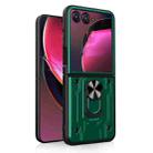 For Motorola Razr 50 Magnetic Holder TPU+PC Phone Case(Dark Green) - 1