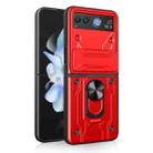 For Motorola Razr 40 Magnetic Holder TPU+PC Phone Case(Red) - 1