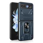 For Motorola Razr 40 Magnetic Holder TPU+PC Phone Case(Grey) - 1