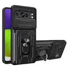 For Google Pixel 9 Pro XL Sliding Camshield TPU+PC Phone Case with Card Slot(Black) - 1