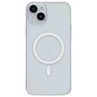 For iPhone 14 Plus Clear PC MagSafe Phone Case with Lens Film(Transparent) - 1