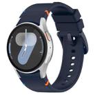 For Samsung Galaxy Watch 7 40 / 44mm Official Solid Color Stitched Silicone Watch Band(Navy Blue) - 1