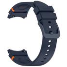 For Samsung Galaxy Watch 7 40 / 44mm Official Solid Color Stitched Silicone Watch Band(Navy Blue) - 3