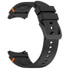 For Samsung Galaxy Watch 7 40 / 44mm Official Solid Color Stitched Silicone Watch Band(Black) - 3