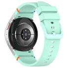 For Samsung Galaxy Watch 7 40 / 44mm Official Solid Color Stitched Silicone Watch Band(Teal) - 2