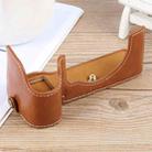 For Sony ILCE-7CM2 / Alpha 7C II Glossy PU Leather Camera Half Case Base(Brown) - 2