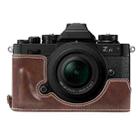 For Nikon ZFC Glossy PU Leather Camera Half Case Base(Coffee) - 1